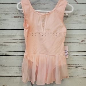 NWT Sleeveless Dance Leotard with Tutu and Rhinestones by More Than Magic.
